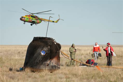 ESA - Soyuz TMA-20 landing module just after landing