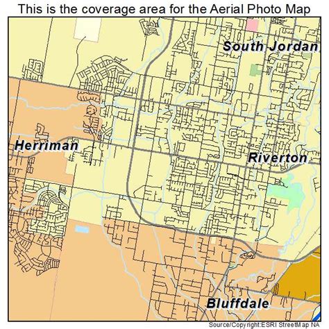 Aerial Photography Map of Riverton, UT Utah