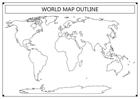 World Map Outline Continents | World map outline, Blank world map ...