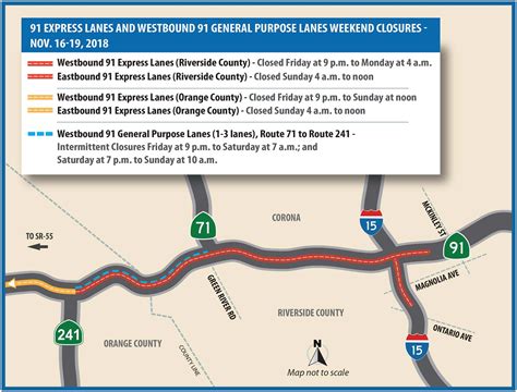 Weekend Closures for 91 Express Lanes Construction - RCTC