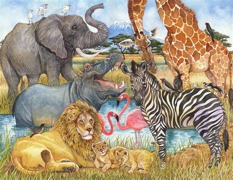 African Art Paintings Of Animals