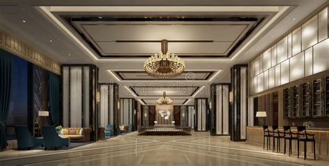 3d Render of Luxury Hotel Entrance Stock Illustration - Illustration of ...