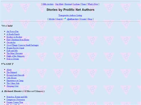 Nifty Archive Prolific Authors