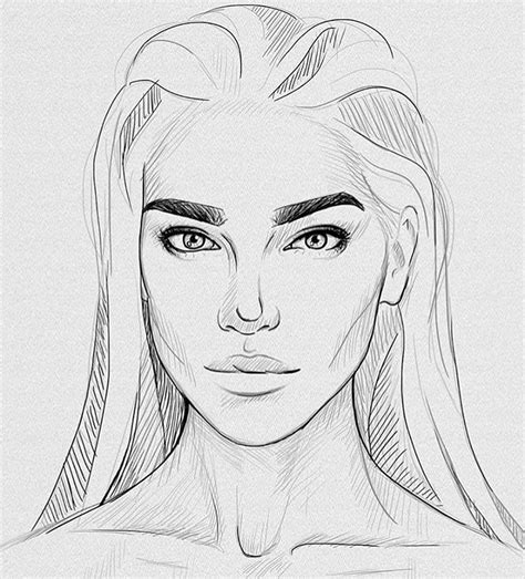 Face Sketch Reference at PaintingValley.com | Explore collection of ...