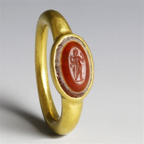 Roman Solid Gold Ring With Intaglio - Ancient Roman Antiquities ...