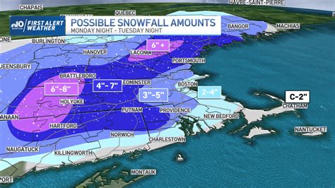 Boston MA Snowfall Amounts: When Will the Winter Storm Start? – NBC Boston