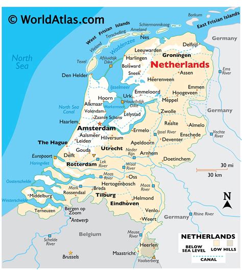 River Map Holland