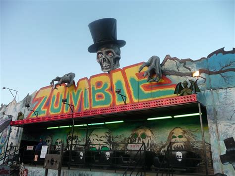 Zombie carnival dark ride, Malibu, this doesn't seem creepy at all ...