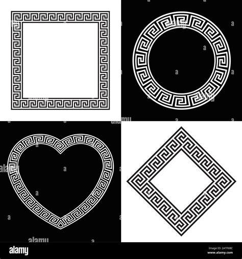 Collection of Greek Key Pattern Border Frames Stock Vector Image & Art ...