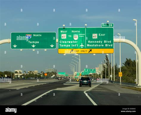 Highway Signs, Tampa, Florida Stock Photo - Alamy