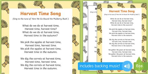 Harvest Time Song (profesor hizo) - Twinkl