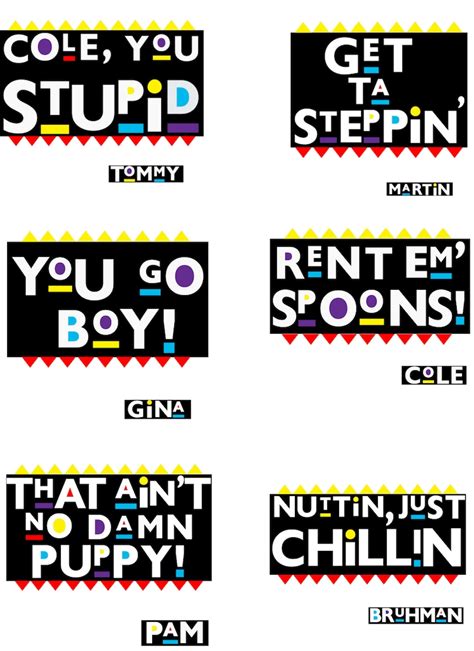 Martin Show Quotes, Funny Martin Quote Printable Stickers, 90's Sitcom ...