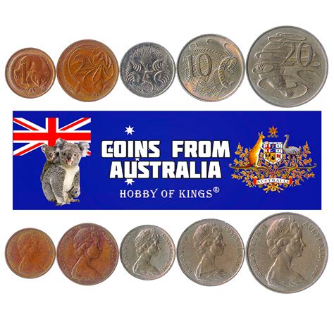 5 Australian Coins. Different Coins from Oceania. 1-20 Cents. | Etsy