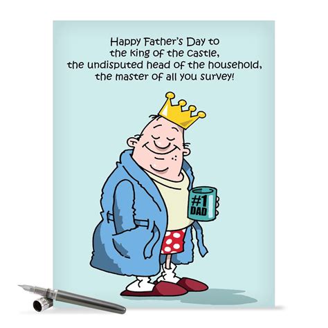 J0239 Jumbo Funny Father's Day Greeting Card: 'King of the Castle ...