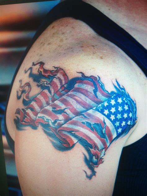 Tattered American Flag Tattoo Designs at Tattoo