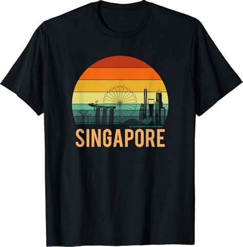 Amazon.com: singapore skyline vintage, singapore T-Shirt : Clothing ...