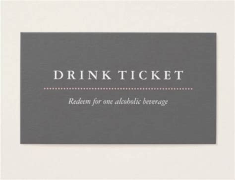 Free Printable Drink Ticket Template Collection