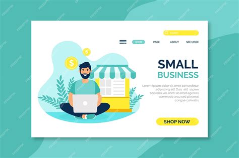 Free Vector | Small business landing page template