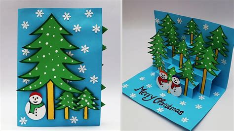 How To Make A 3D Christmas Card Step By Step-DIY Card Ideas