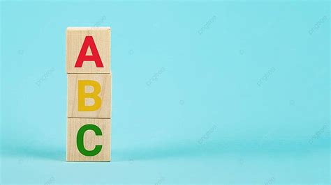 Alphabet Letters In Wooden Blocks Abc On Cube Block Set Photo ...