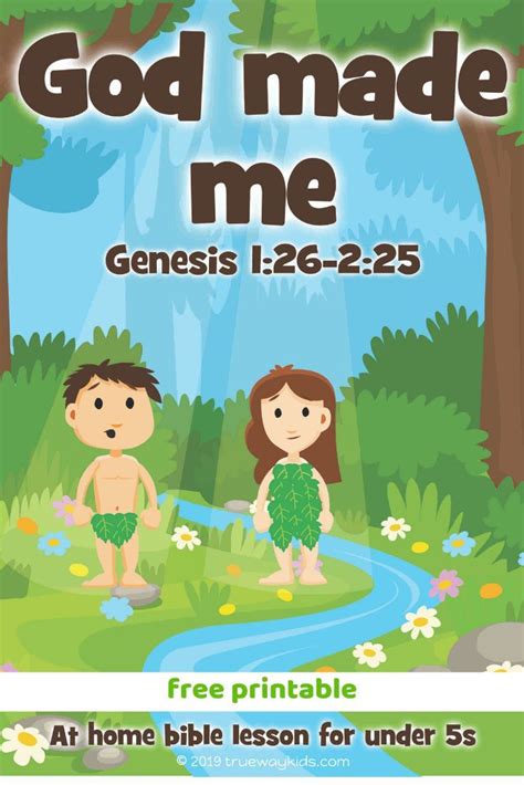 God made me - Genesis 2 - Trueway Kids | Toddler bible lessons, Bible ...