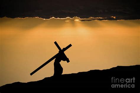 Jesus Christ Carrying The Cross #1 Art Print by Wwing - Photos.com