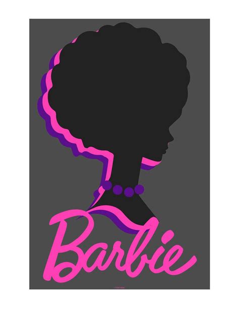 Barbie: Afro Barbie Silhouette Poster - WHITE | Hot Topic