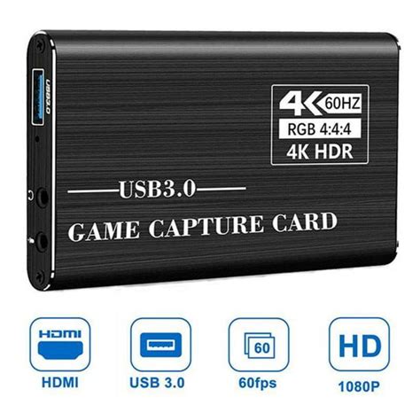 HDMI Game Capture Card 4K Screen Record USB3.0 UVC Video Recorder ...