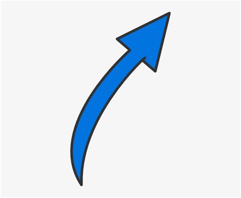 Blue Arrow Clipart - Long Curved Arrow Clipart Transparent PNG ...