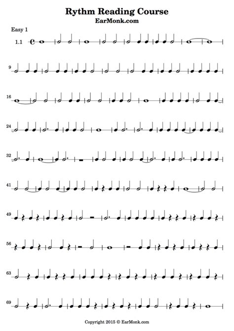 Rhythm Worksheet