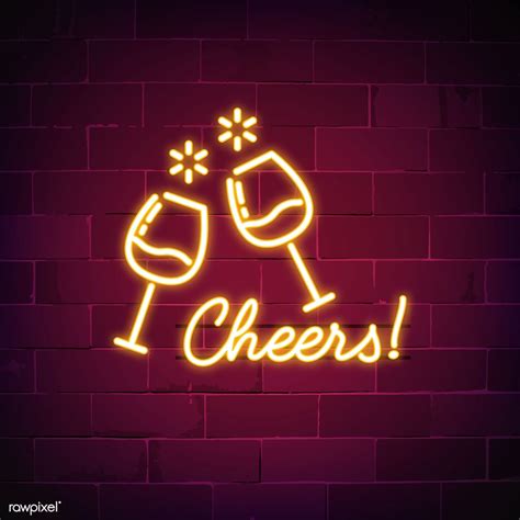 Cheers bar neon sign vector | free image by rawpixel.com / NingZk V ...