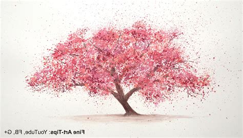 Cherry Blossom Tree Watercolor at PaintingValley.com | Explore ...