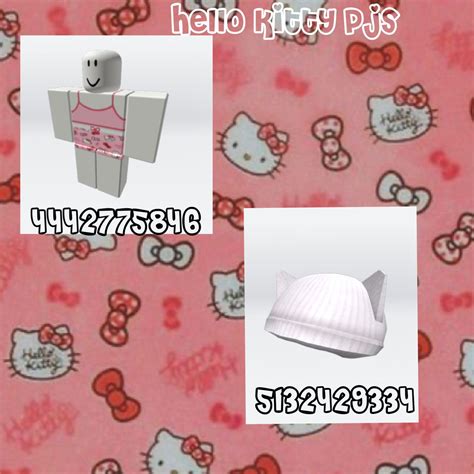 hello kitty pjs | Hello kitty clothes, Bloxburg decal codes, Hello kitty