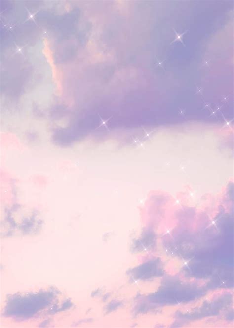 Sparkle cloud pastel purple background image