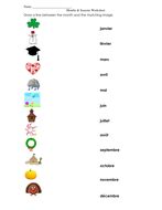 French Months & Seasons Worksheet | Teaching Resources