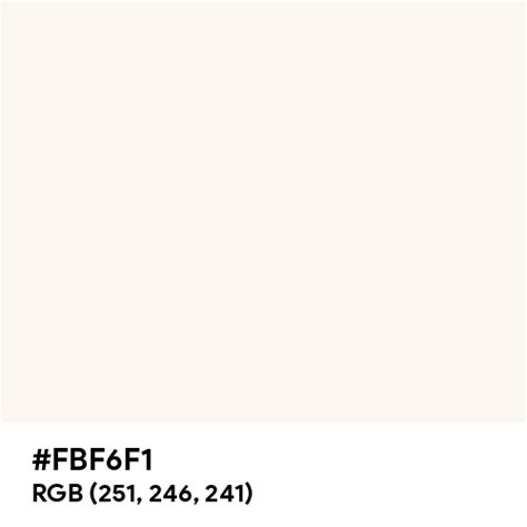 Kowri White color hex code is #FBF6F1