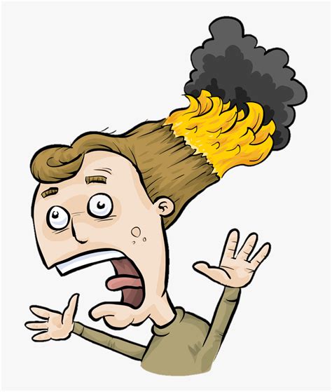 Hair On Fire Cartoon, HD Png Download , Transparent Png Image - PNGitem