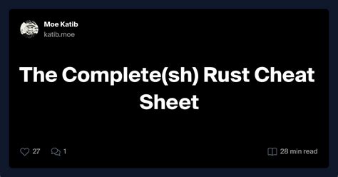 Rust language Cheat Sheet