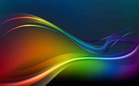 Rainbow Waves, colors, rainbow, waves, abstract, HD wallpaper | Peakpx