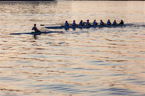 Regatta Rowing Skull Eights Race Editorial Stock Image - Image of ...