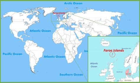 Faroe Islands location on the World Map - Ontheworldmap.com