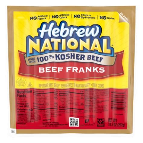 Hebrew National Beef Franks, 10.300 OZ - Smith’s Food and Drug