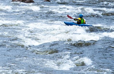 White Water Rapids Kayaking Stock Image - Image of floating, float ...