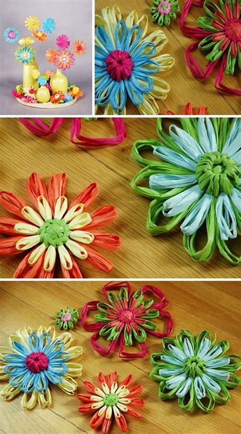 40 DIY Plastic Bag Recycling Projects | Raffia crafts, Flower crafts ...