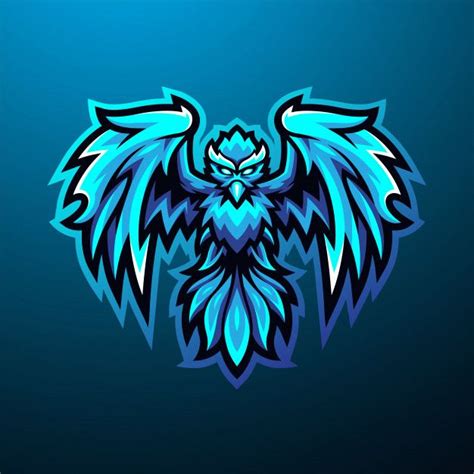 Blue Phoenix Esport Mascot Logo