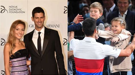 Who is Novak Djokovic's wife and how many children do they have?