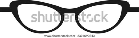 Cat Eyes Glasses Shape Silhouette Vector Stock Vector (Royalty Free ...