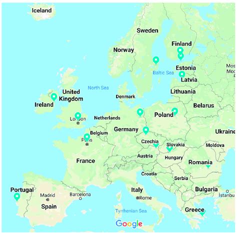 European Capital Cities Map