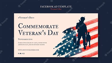 Premium PSD | Veterans day facebook template