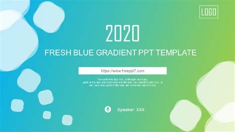 Fresh blue gradient PowerPoint templates & Google Slides